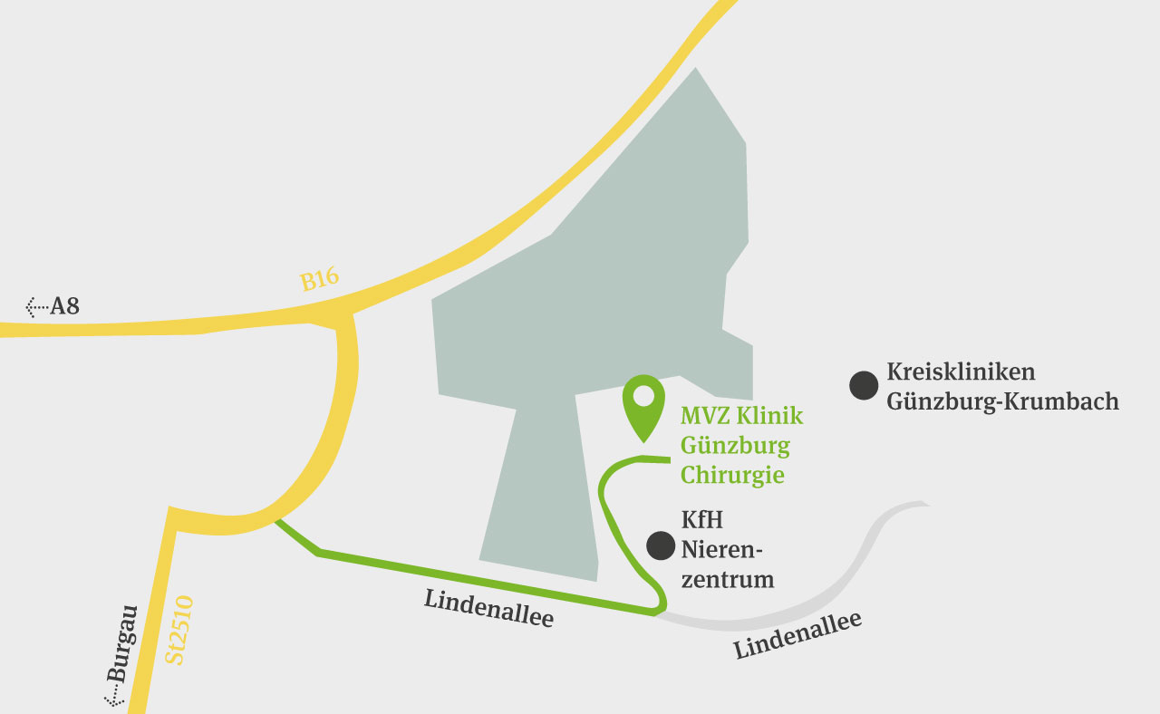 Anfahrtsbeschreibung MVZ Günzburg